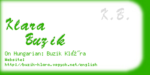 klara buzik business card